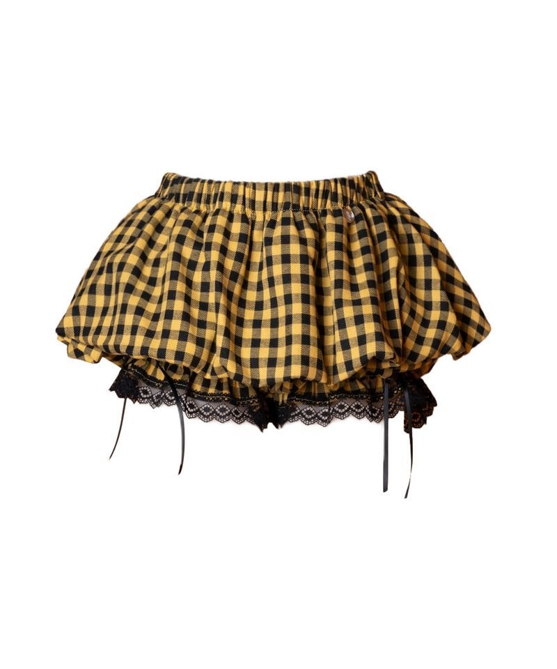 돈애스크마이플랜 댐프 DAMP 체크 벌룬 스커트 팬츠옐로우 DBSKTPT2508 3046681