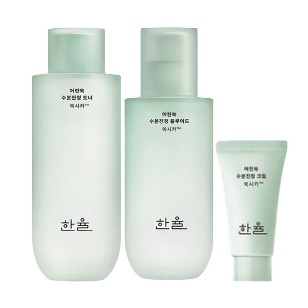 한율 어린쑥 수분 진정 기초 세트 토너150ml 플루이드125ml