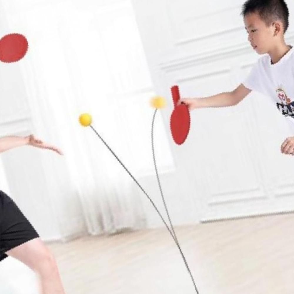 엄마마음 가정용 홈트 셀프 탁구 놀이 실내 홈 트레이닝 훈련 연습 라켓 탁구공 세트 M10899