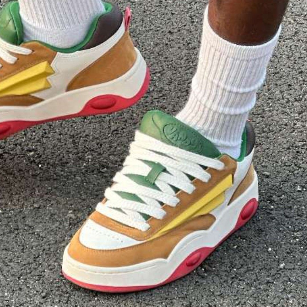 반디더핑크 반디더핑크 남성 멀티컬러 버거 프로보이드 스웨이드 스니커즈