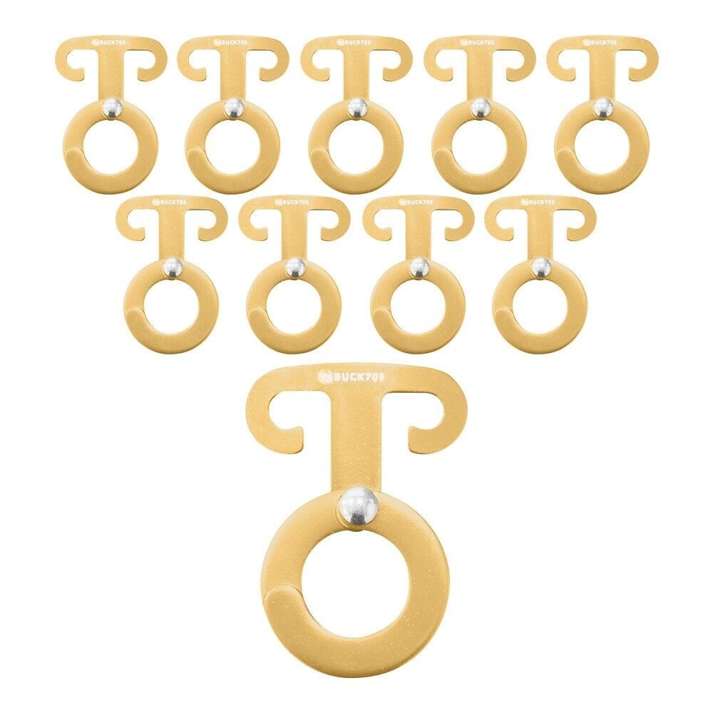 BUCK703 고강도 알루미늄 로프걸이 후크 10P 캠핑용품 텐트 타프 차박 스트...