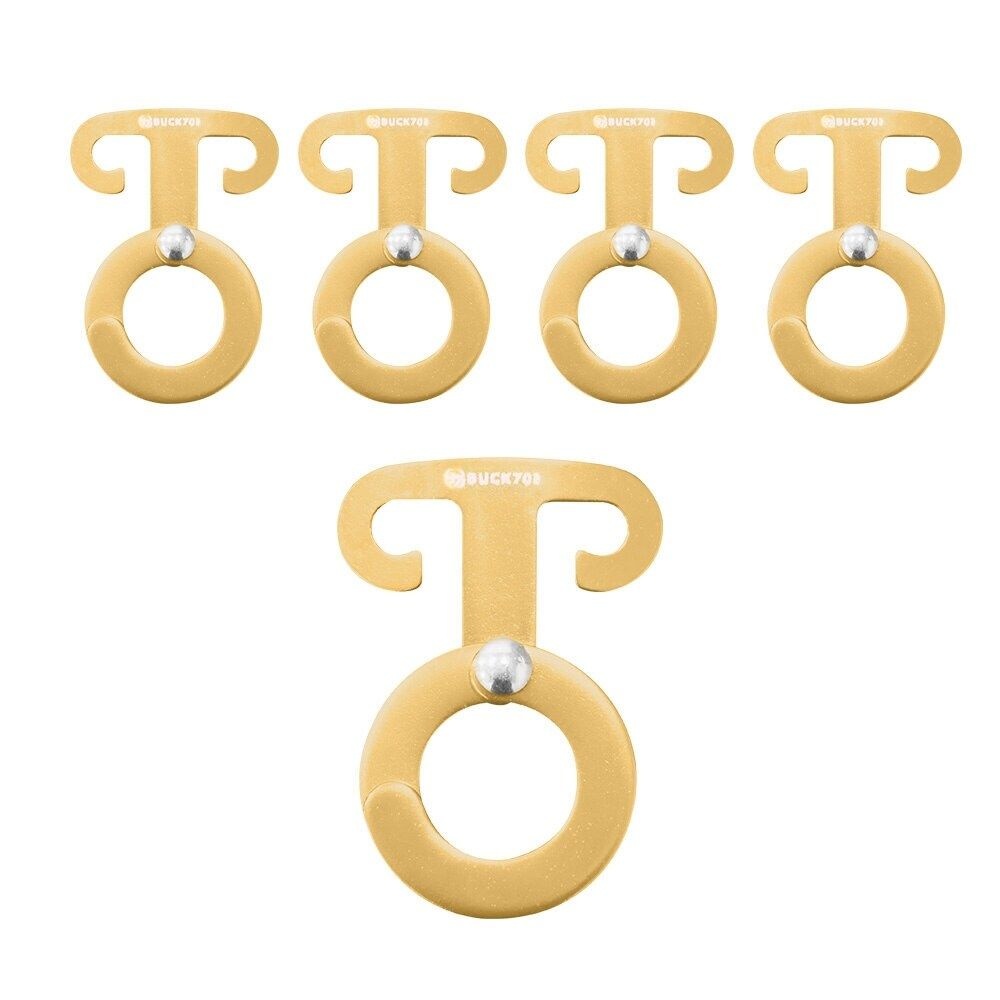 BUCK703 고강도 알루미늄 로프걸이 후크 5P 캠핑용품 텐트 타프 차박 스트링...