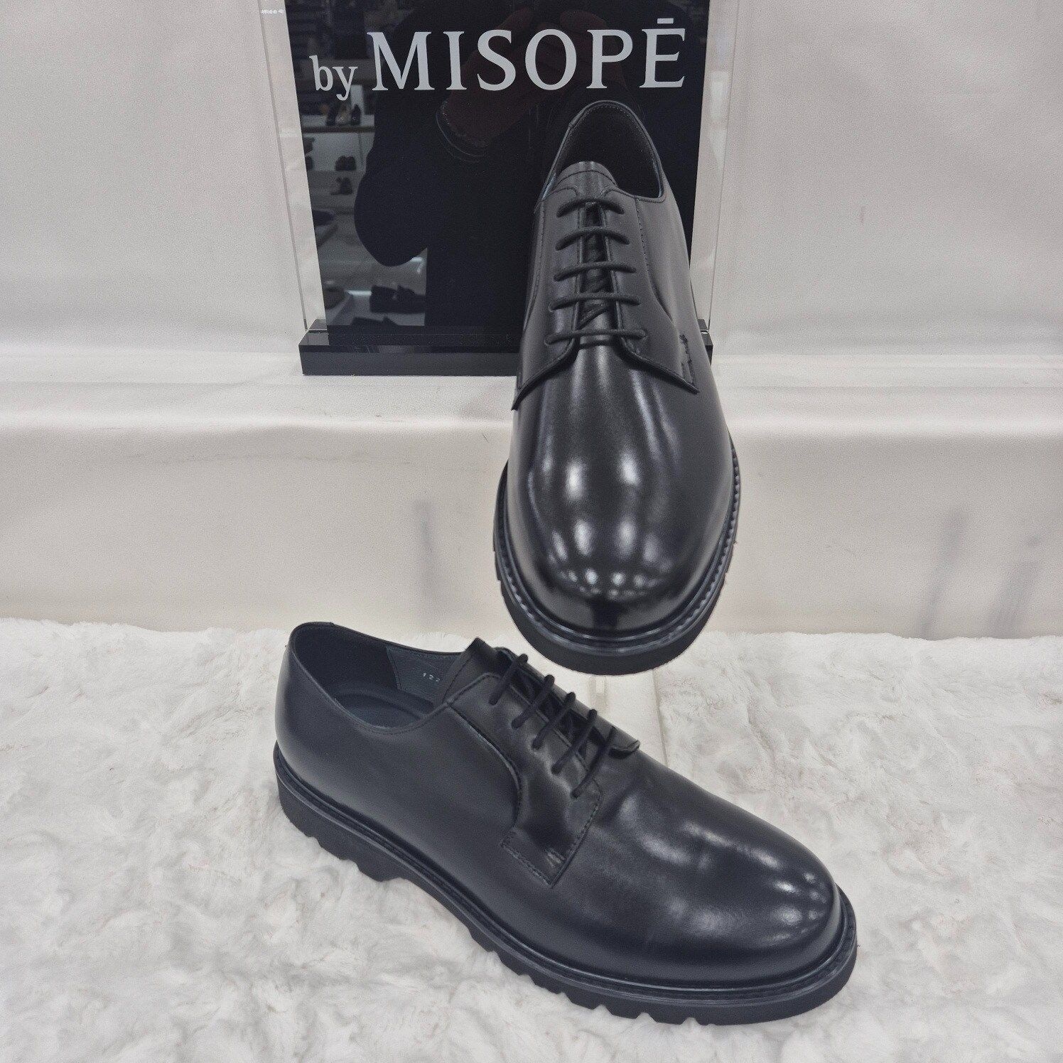 By미소페 남성 더비 캐주얼 슈즈 122HH111FS023 BLACK 3JJ