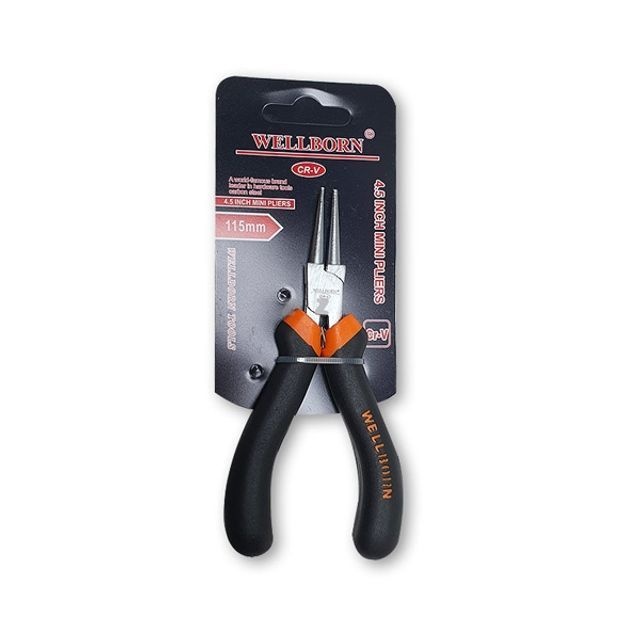 PLEH IS WELLBORN 블랙 원형 니들 펜치 4.5