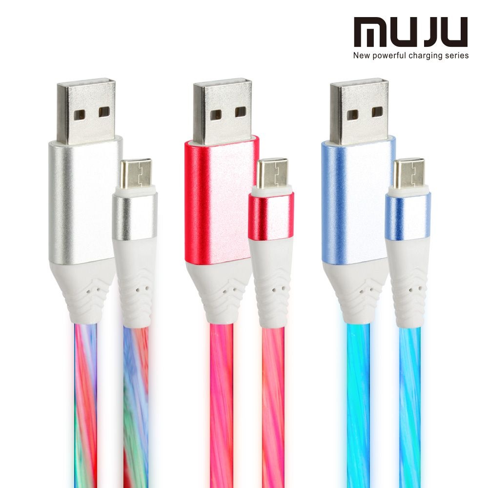 [오피아컴]MUJU MJ-600 C타입 LED 고속 충전 데이터 전송 케이블 고강도 TPE 소재 선 엉킴방지 단선 NO Z폴드 Z플립 노트