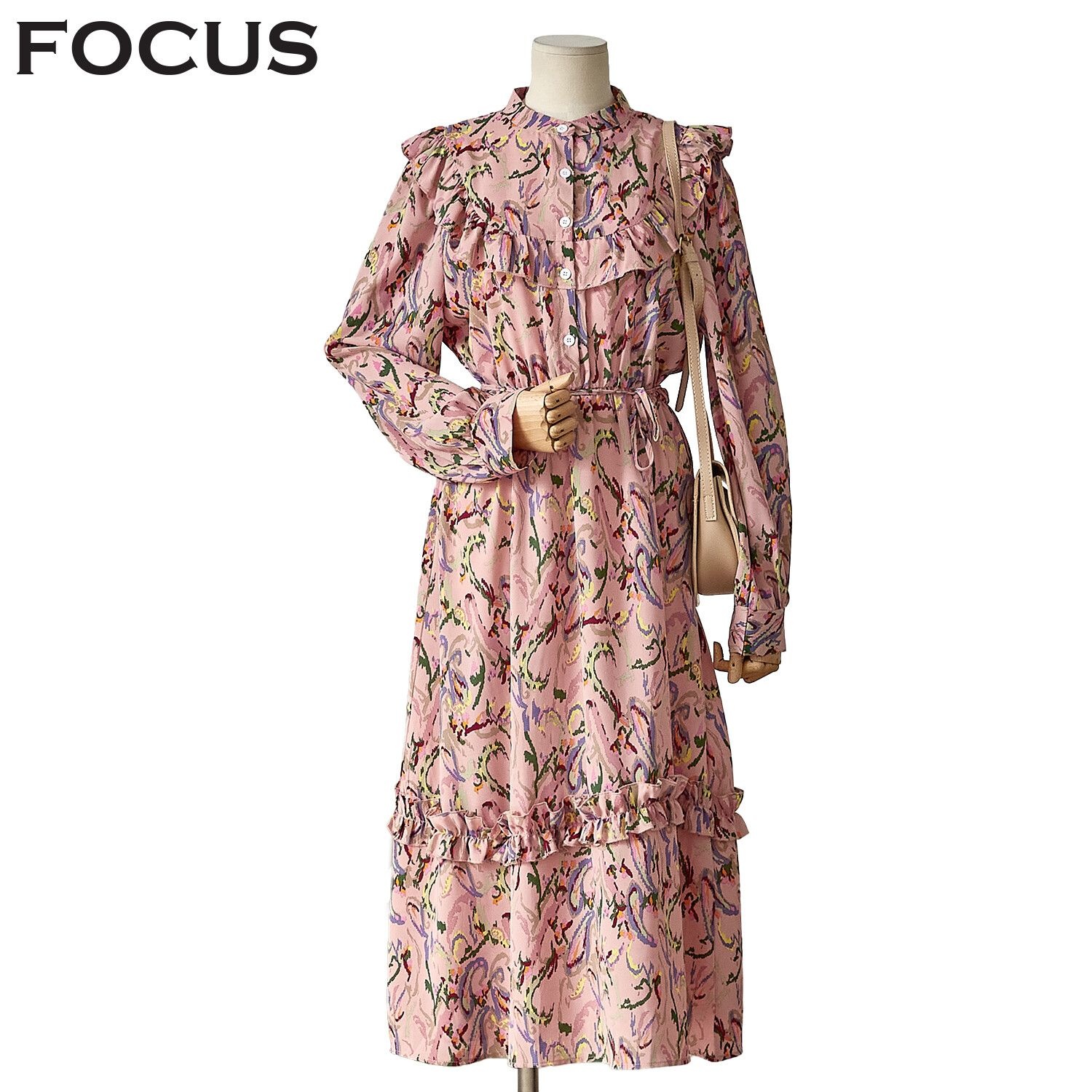 포커스 [모다아울렛][포커스]차이나 프릴 페인팅 원피스FS3A7OP0064_JK 전주김제점