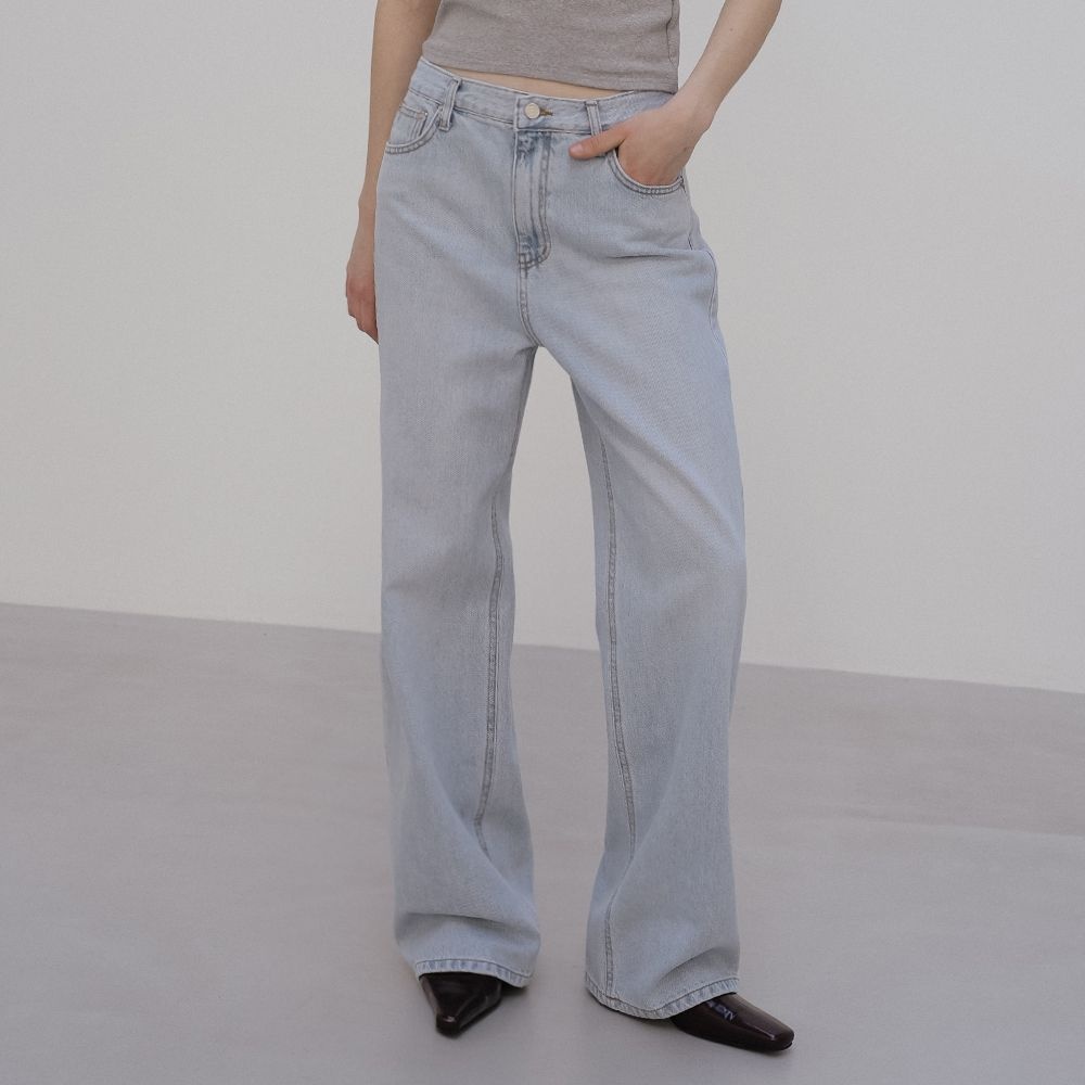 틸아이다이 Slop straight fit denim pants_Blue