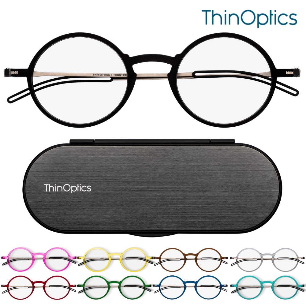 씬옵틱스 확대경 맨하탄 라운드 울트라슬림 가벼운 안경 1.0 ThinOptics