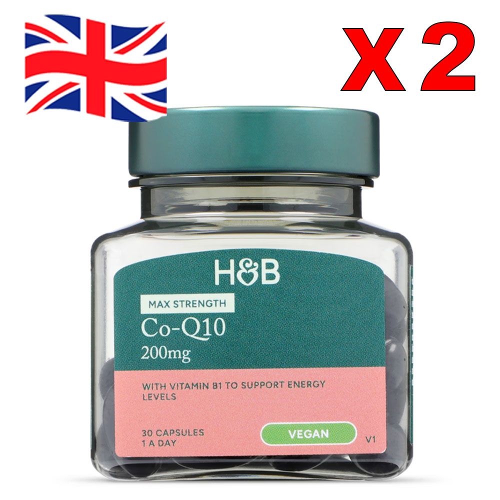 30캡슐 2개 홀랜드앤바렛 고함량 코엔자임 Q10 코큐텐 200mg 수퍼 스트렝스, Holland & Barrett