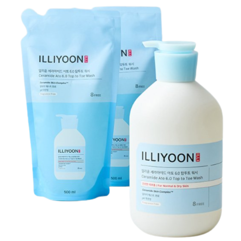 일리윤 세라마이드 아토 6.0 탑투토 워시 1000ml 1개 + 리필 500ml x2개