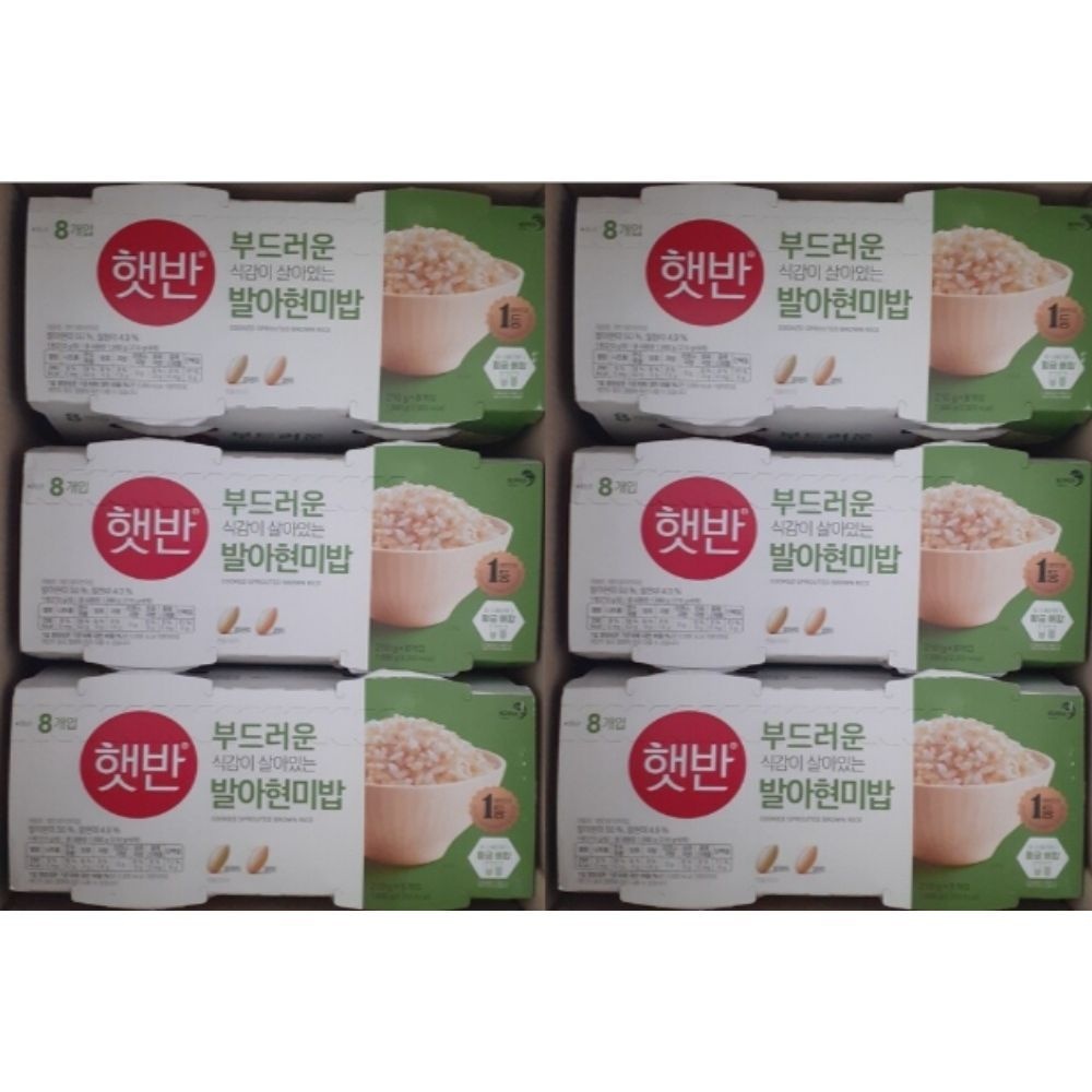 씨제이제일제당주식회사 햇반 발아현미밥 210g 48개입 대용량 식이섬유 식단관리 즉석밥