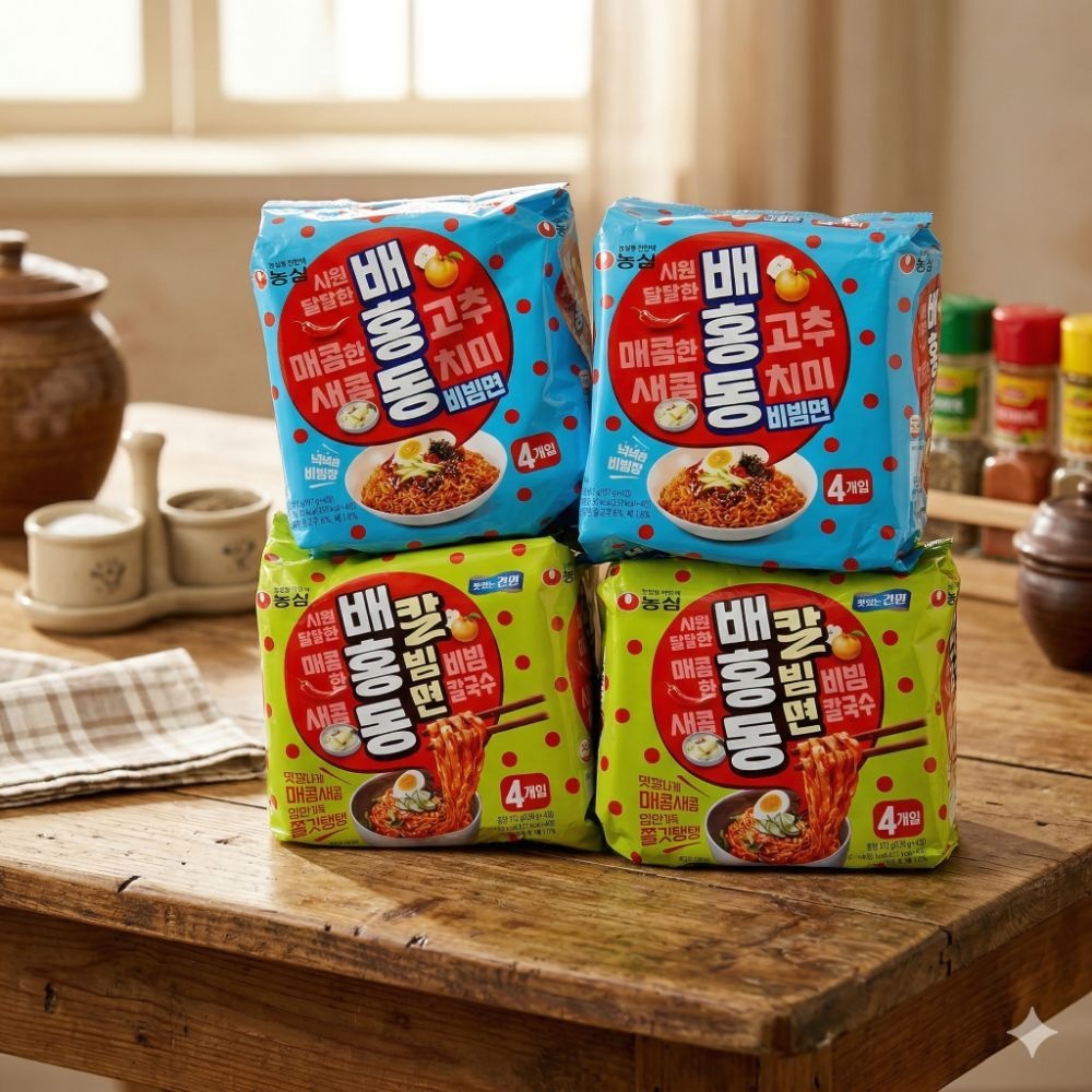 농심 농심 배홍동 비빔면 8입 배홍동 칼빔면 8입 총 16봉 매콤새콤 소스 쫄깃한