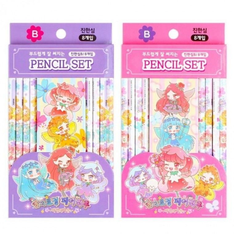 글로벌라이센싱 EA 글로벌 페어리루 연필세트 8본입 랜덤1개