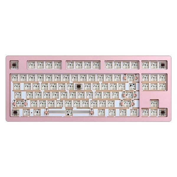 UnKnown SPM AL87B 풀 알루미늄 텐키리스 TKL 핫스왑 베어본 DIY키트 핑크