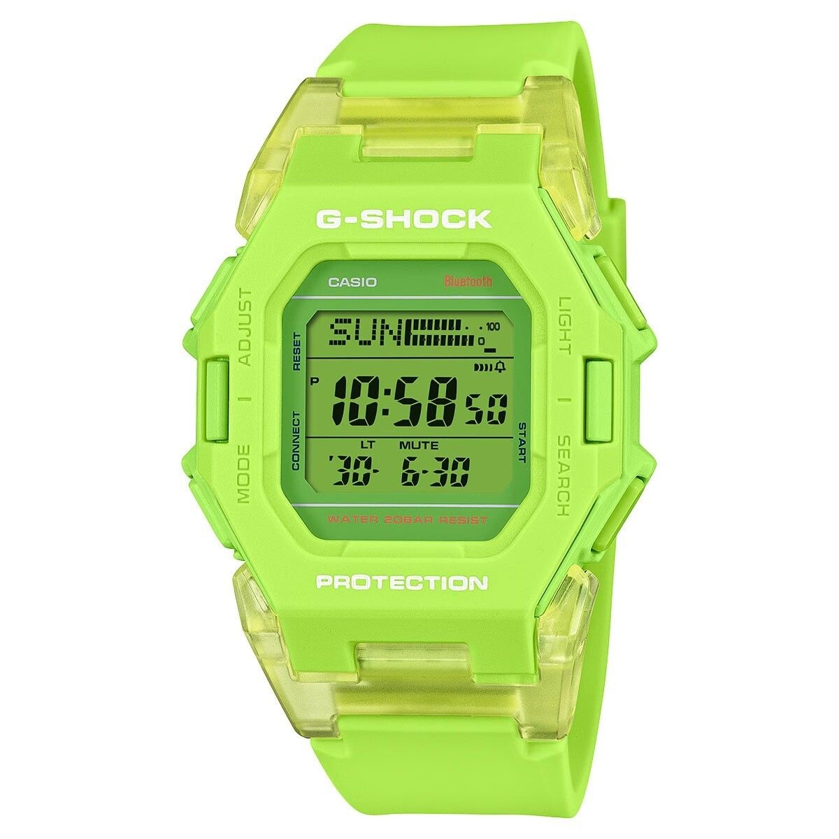 Casio [해외] 지샥 G-SHOCK GD-B500 슬림 블루투스 걸음 수 측정기 형광 노란색 시계 GD-B500S-3 691427