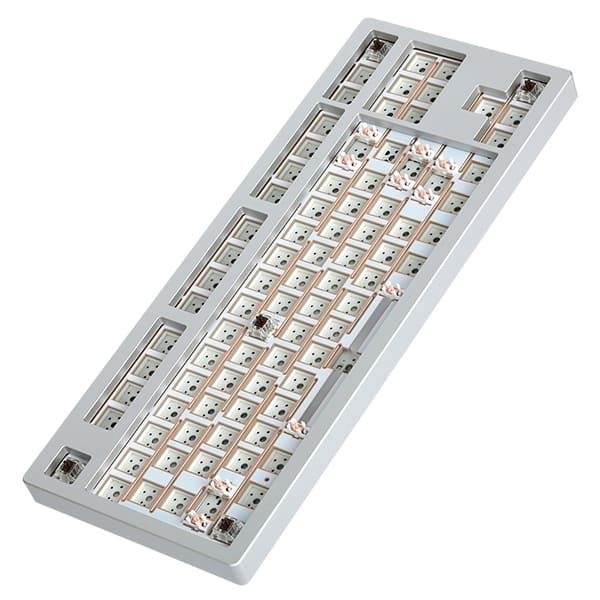 UnKnown SPM 키보드 베어본,AL87B 풀 알루미늄 텐키리스 TKL 핫스왑 DIY키트 실버