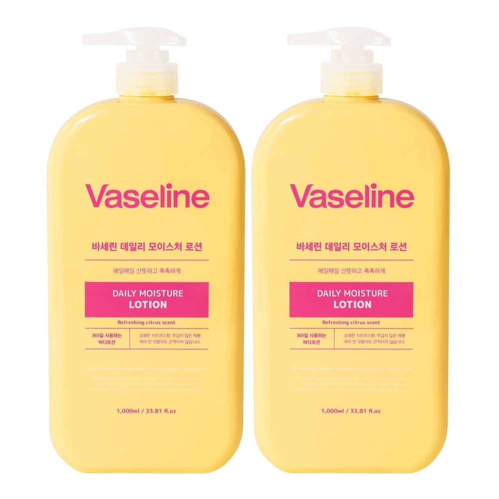 푸드어홀릭 (2개/무배)바세린 데일리 모이스처 바디로션 1000ml /대용량 고보습 온가족용