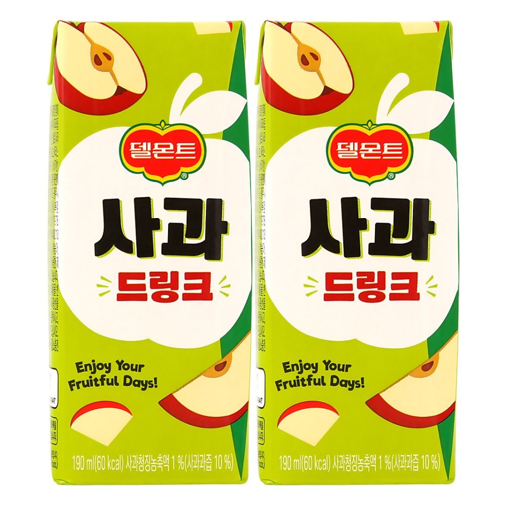 델몬트 드링크 사과 190ml 48팩