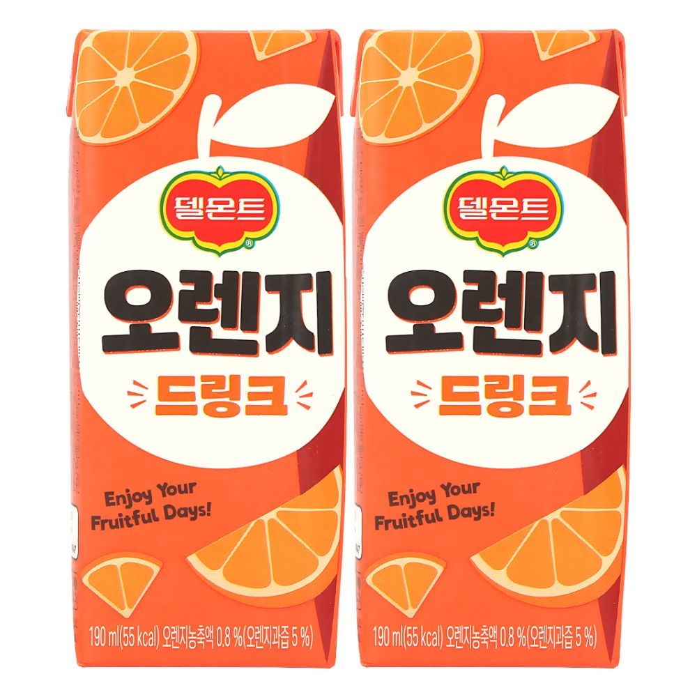 델몬트 드링크 오렌지 190ml 48팩