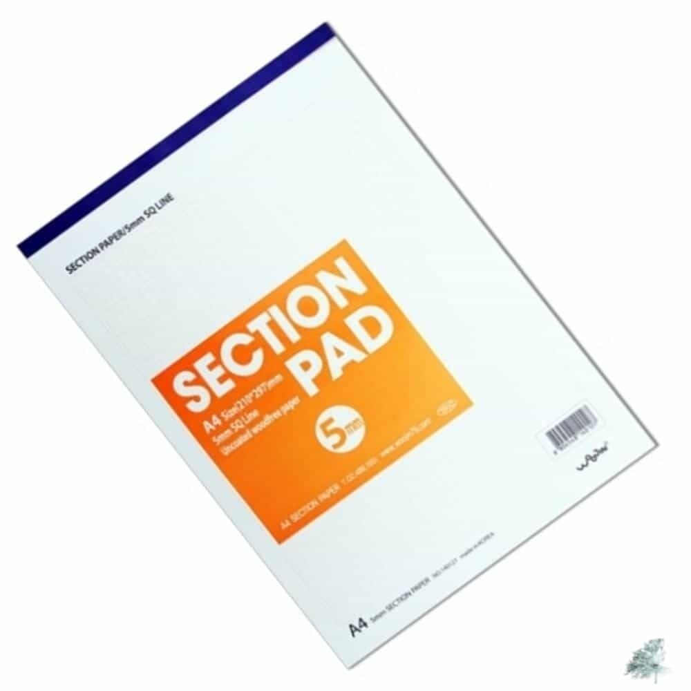 [컬러웨이브OEM][오늘출발] 캔캔토토 방안지 섹션패드 A4 5MM약27매X10개입 그래프용지 모눈노트 기록지