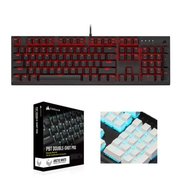 CORSAIR 커세어 K60PRO LED 비올라 PBT한글키캡(화이트)