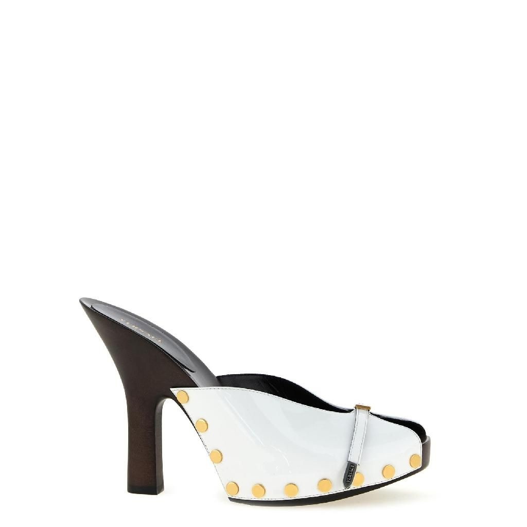 베르사체 베르사체 Sassi clogs  White/Black 1024342D2VE1W00X [관부가세포함]