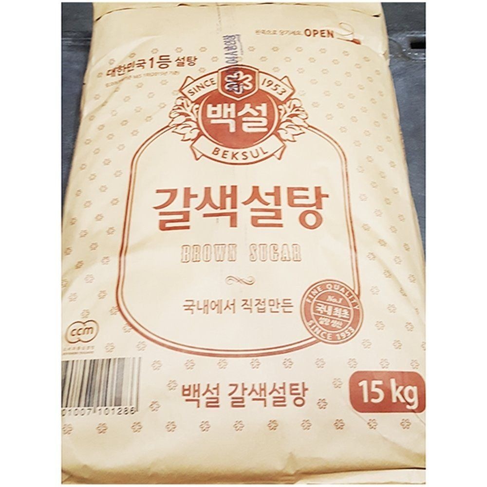 CJ제일제당 백설 황설탕 15KG 식자재설탕 업소용설탕 식당설탕 설탕