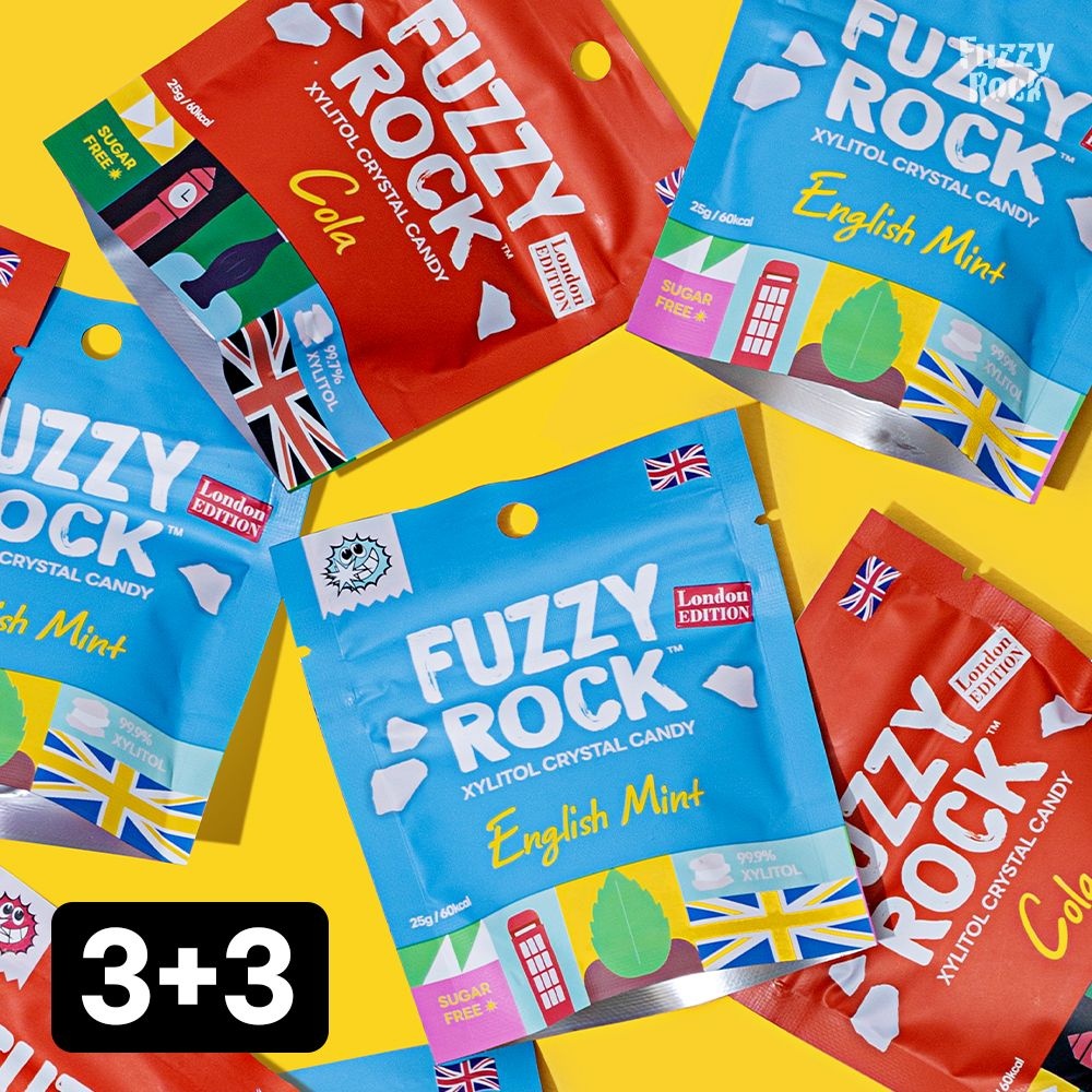 퍼지락 무설탕 자일리톨 크리스탈 사탕 25g x 6봉 (맛선택)