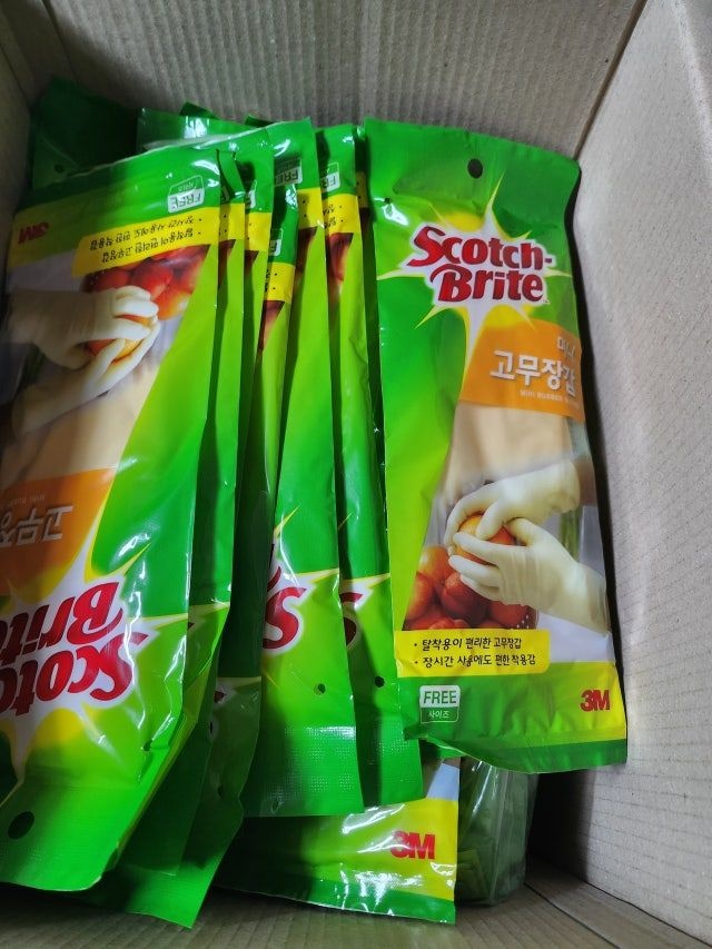 3M 3M 스카치브라이트 고무장갑 미니, 100개