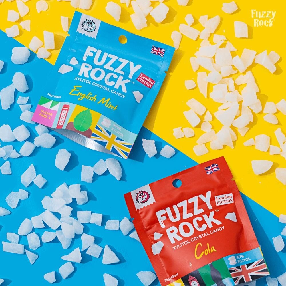 퍼지락 (현대Hmall) [퍼지락] 무설탕 자일리톨 크리스탈 캔디 런던에디션 25g 단품 (맛선택)