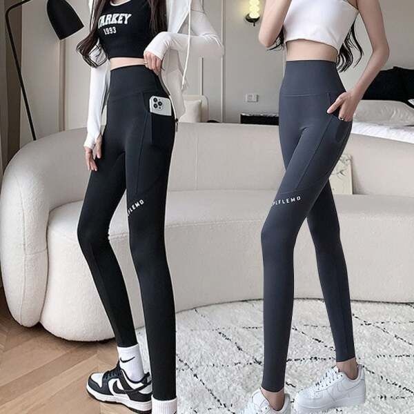 [라이프커머스] (스타일하우스)레깅스 쫄바지 여성 하이웨스트 포켓 9부 URK 385