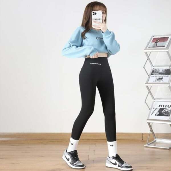 [라이프커머스] (스타일하우스)레깅스 쫄바지 여자 2컬러 통기성좋은 하이웨스트 9부 요가