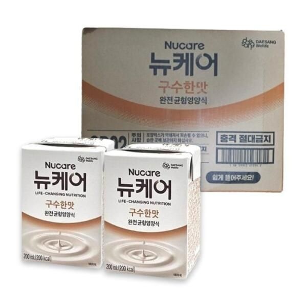 [셀러허브 식품] [유로메디] 대상웰라이프 영양식 뉴케어 구수한맛 200ml 30개입 빨대 어르신 노인 병문안 환자식