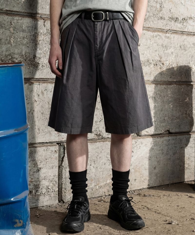 EZKATON 리도 투턱 버뮤다 팬츠 다크그레이 JUSP6944 109430