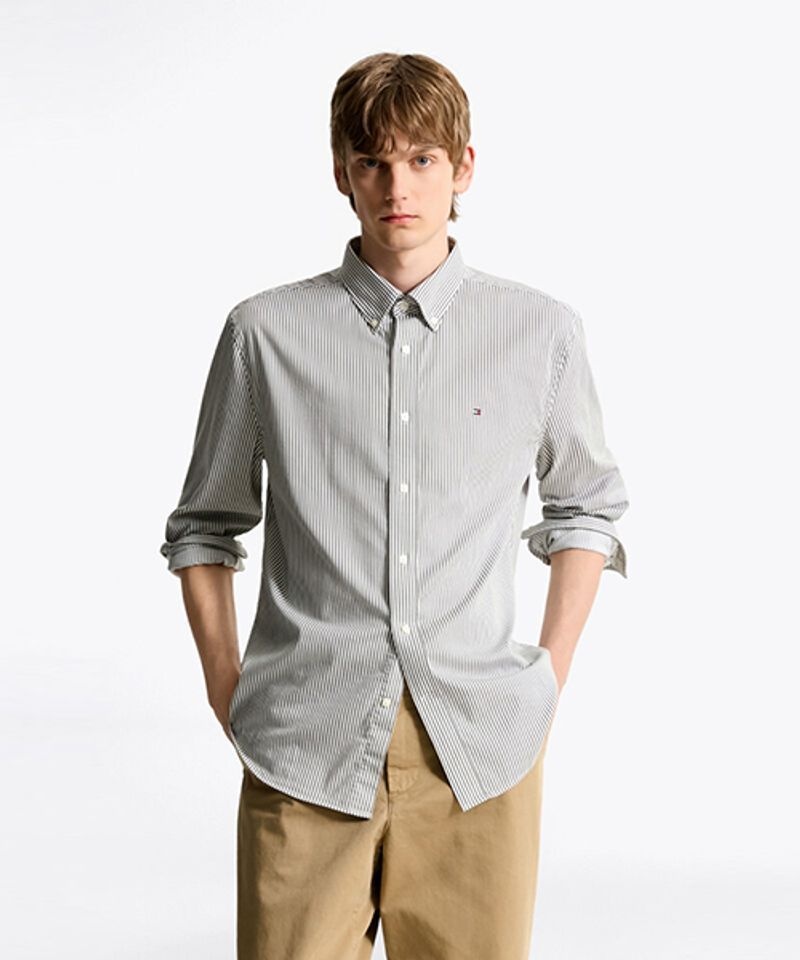 TOMMY HILFIGER 타미힐피거 TOMMY HILFIGER [Asian regular fit] 포플린 스트라이프 셔츠 (T12F6WSH011MT20CD) T12F6WSH011MT20CD