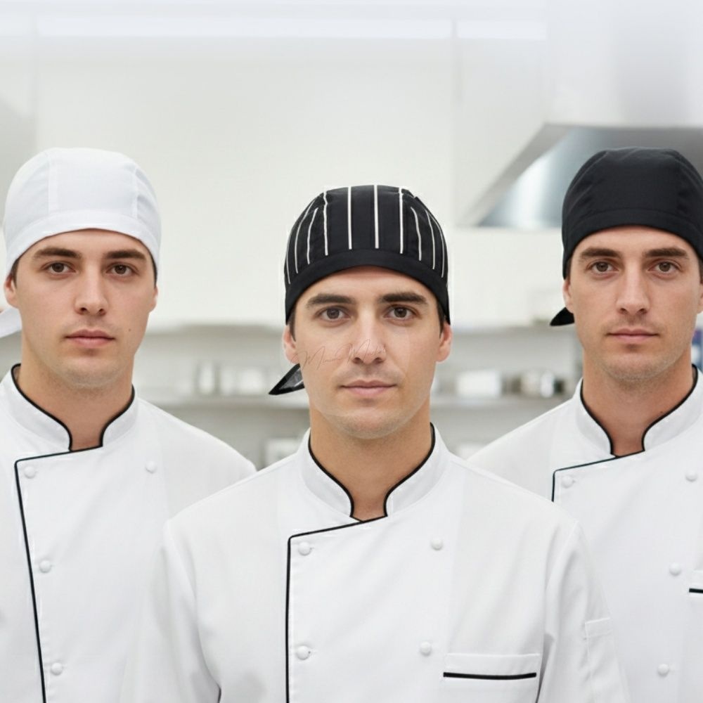 미니미마켓  셰프 쉐프 요리사 위생모 주방조리모자 블랙 두건 주방모자 쉐프모자 조리원모자