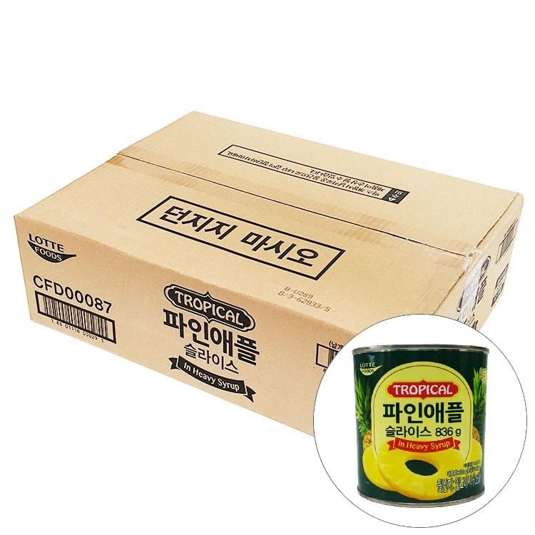 파인애플(슬라이스) 836G/롯데 BOX (12)