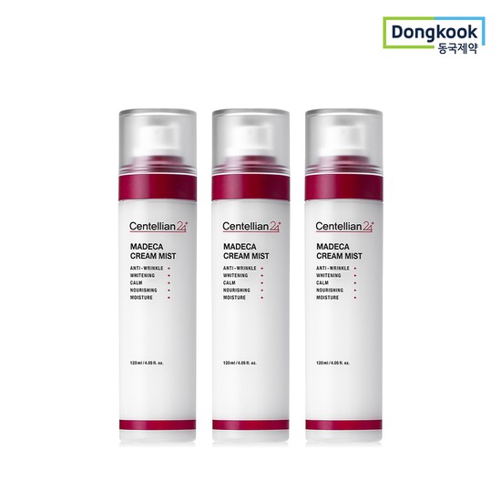 동국제약 센텔리안24 마데카 크림 미스트 120ml 3개 병풀추출물 TECA 진정 광채 보습 영양 탄력케어 미백 주름개선