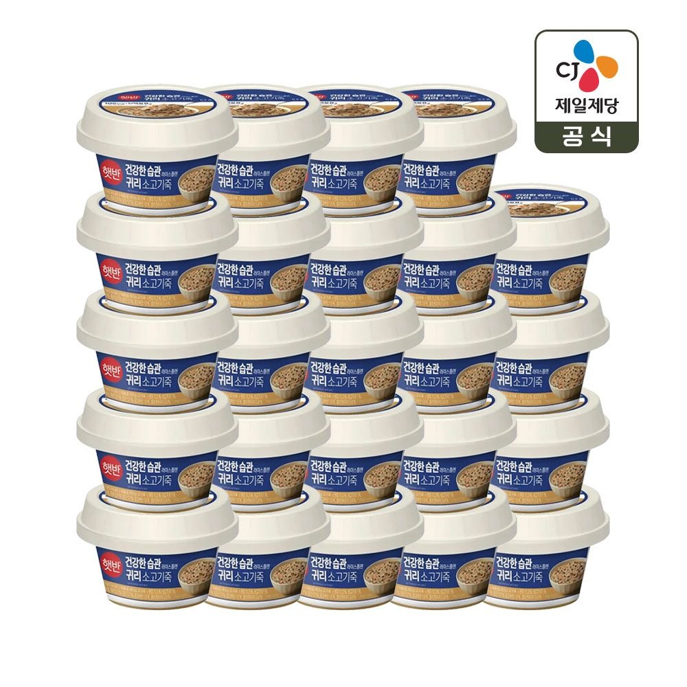 CJ제일제당 햇반죽 귀리 소고기죽 265g x24개