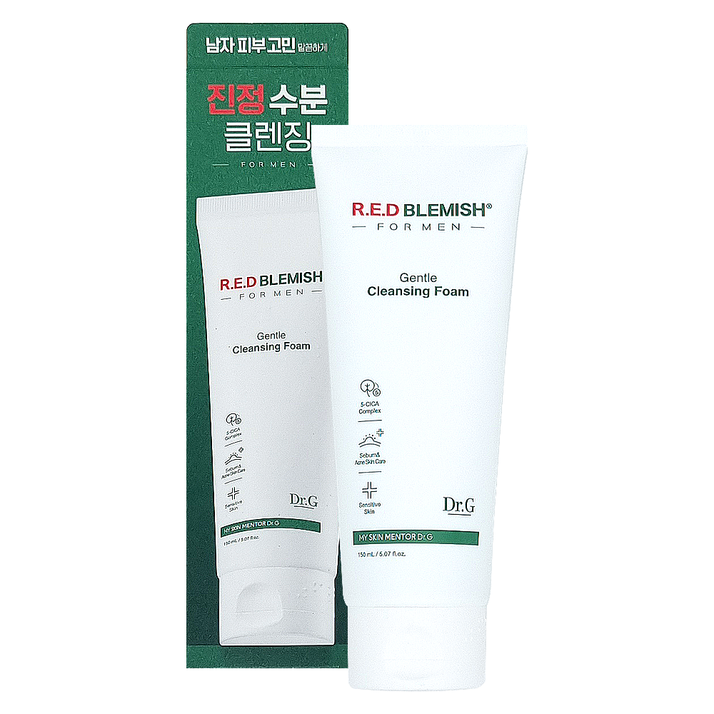 닥터지 레드 블레미쉬 포 맨 젠틀 클렌징 폼 150ml 민감성 피부 딥클렌징폼