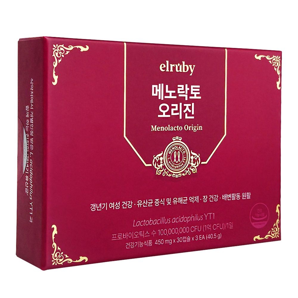 [오늘출발] 휴온스N 메노락토 오리진 450mg x 90캡슐 1박스(3달분) 엘루비 갱년기유산균 YT1