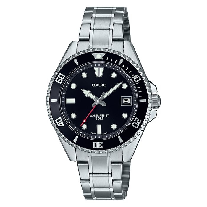 카시오 카시오 CASIO 카시오 MDV-10D-1A1 블랙 흑새치 미니 다이버 메탈 손목시계