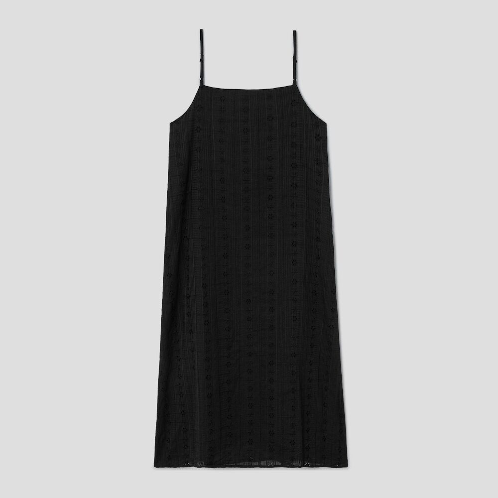 [롯데백화점] 에잇세컨즈 여성 아일렛 롱 원피스  블랙 356471WM05