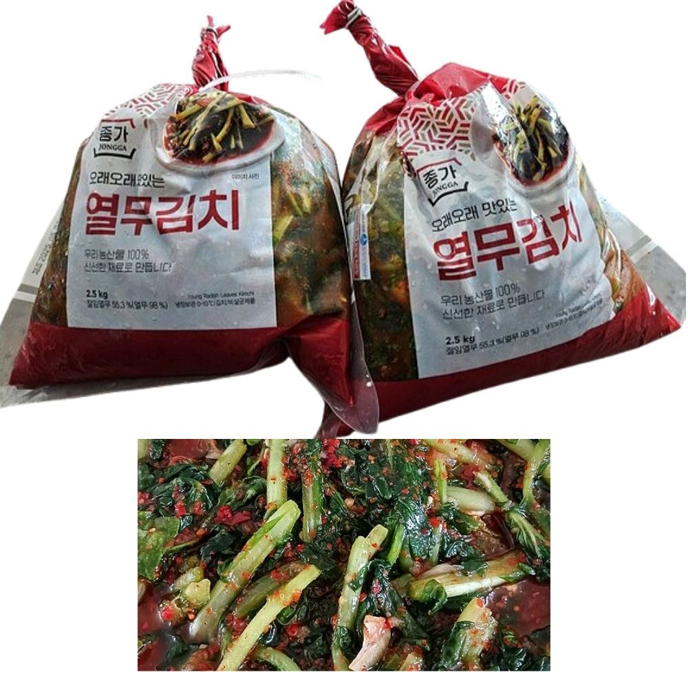 종가 종가집 열무김치 2.5kg 2개 총 5kg 국산 국내산 열무 종갓집 (Lkn)