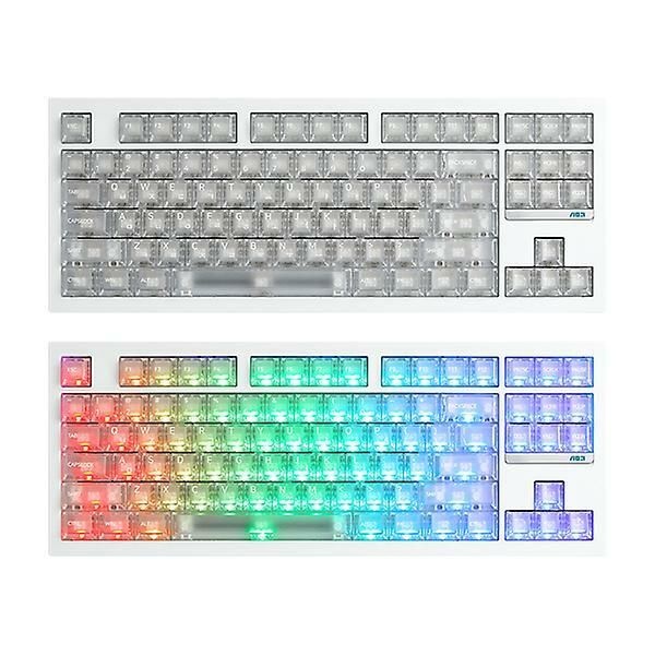 (현대Hmall) 세모키 X SPM PL87W ARA SEMOKEY 텐키리스 유무선 투명 키캡 기계식 키보드  저소음 고드름 택타일