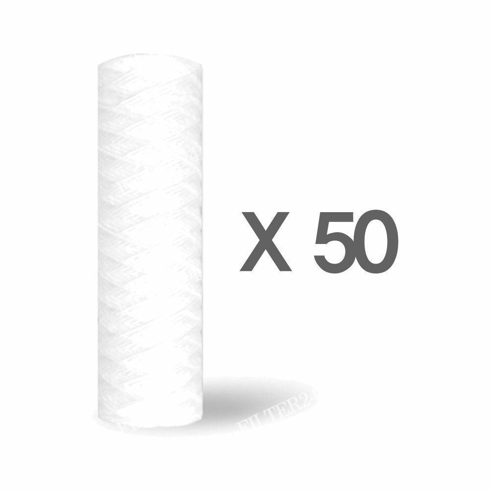 (현대Hmall) 와운드실필터 하우징용 침전필터 250mm 1-100마이크론 50개 1BOX [국내생산]