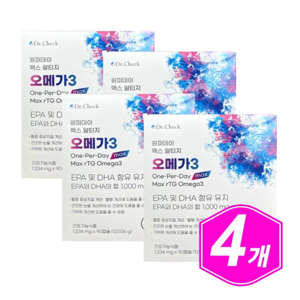 원퍼데이 맥스 알티지 오메가3 90캡슐/ 4개 오메가쓰리 RTG OMEGA 3