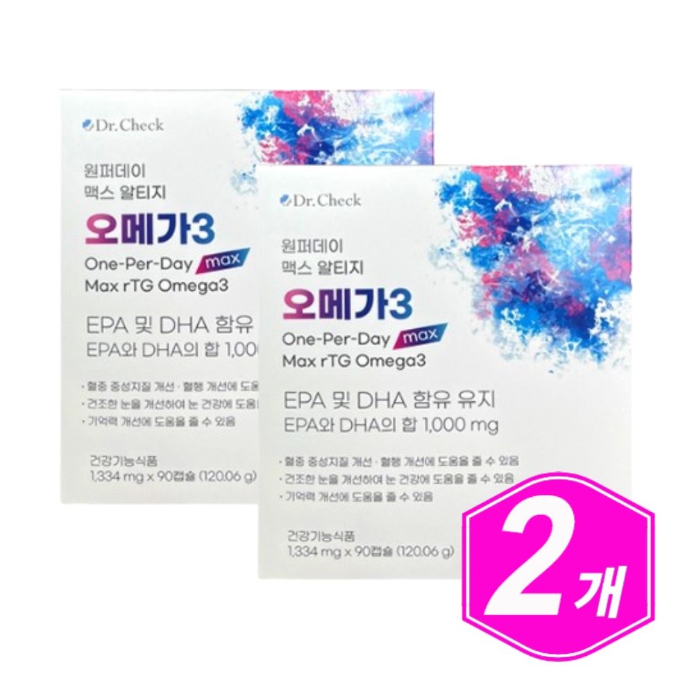 원퍼데이 맥스 알티지 오메가3 90캡슐/ 2개 오메가쓰리 RTG OMEGA 3