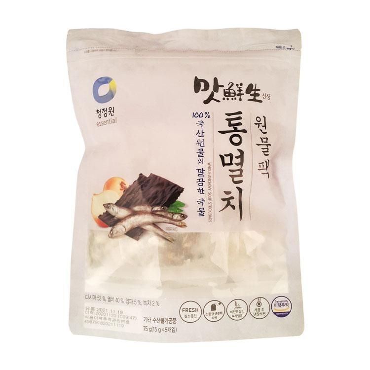 맛선생통멸치원물팩 75G(15Gx5입)/청정원