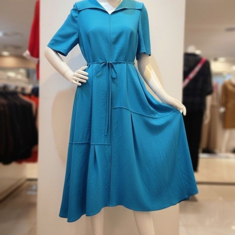 베스띠벨리 [베스띠벨리]세일러 카라 언발 반팔 원피스 KOAE2510-B